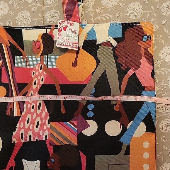 NEW Fancy Stylish Ladies on a Colorful Tote Bag, Beach or Travel! - Picture 4 of 13